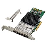 10Gb PCI-e 3.0 X8 NIC Network Card,Quad- SFP+ Port, with Broadcom BCM57840 Controller, PCI Express Ethernet LAN Adapter Support Windows Server/Linux/VMware