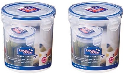 Modern Minimalist Lock and Lock 700ml Round Storage Containers Set of 2