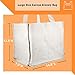 MICARSKY Canvas Grocery Shopping Bags with Bottle Sleeves, 100% Organic Cotton Cloth Reusable and Washable & Eco-friendly Wine Totes with Handles (1 Bag)