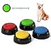 ipawspace Voice Recording Button, Dog Buttons for Communication Pet Training Buzzer, 30 Second Record & Playback, Dog Talking Buttons Set 4 Pack with Stickers