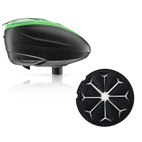 Dye LT-R Electronic Paintball Loader - Lime with HK Army Epic Speed Feed (Lime with Blackout Epic Speed Feed)