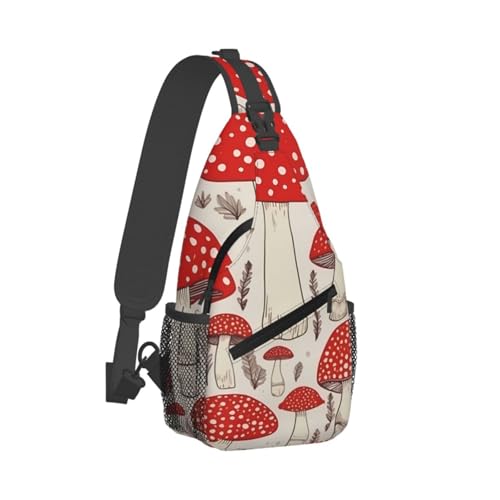 Bolso cruzado tipo mochila para hombro rojo y blanco miniatura 2