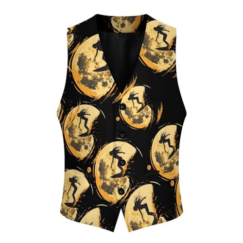 Women Beach Surfer Hawaiian Wave Surfing Men's Suit Vests Business Formal Dress V-Neck Waistcoat Tops with 2 Pockets4