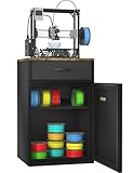 VCGGAIP 3D Printer Stand with Filament Storage, Filament Rack with Dehumidifier, Metal 3D Printer Table with Adjustable Angle, Heavy Duty Work Desk, 180L for PLA/ABS/TPU/Nylon, Black (180L)