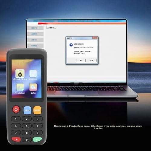 Lecteur de Carte X7 NFC, Copieur de Carte RFID Duplicateur pour Cartes d'identité IC, Copieur de Carte à Puce RFID ID IC Reader Writer HD écran Couleur (5 Boucles UID 5 Cartes
