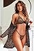 Avidlove Sexy Sheer Floral Lace Pajamas Lingerie Set Bra and Panty 2 Piece & Lace Kimono Robe