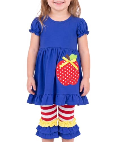 Image of Unique Baby Toddler Girls 2pc Capri Pants Outfit Set with Top