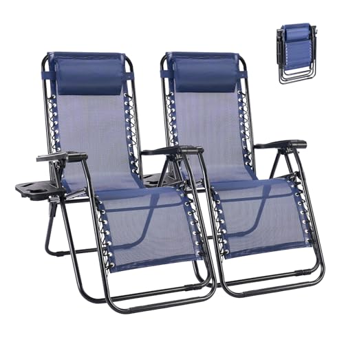 NEWBULIG Zero Gravity Chair Set of 2, Lounge Chair Folding...