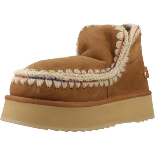 Mou Bota 681002A/COG Eskimo 18 Platform Rhinestones (Marrón, Sistema Tallas Calzado EU, Adulto, Números, Mediano, 39)