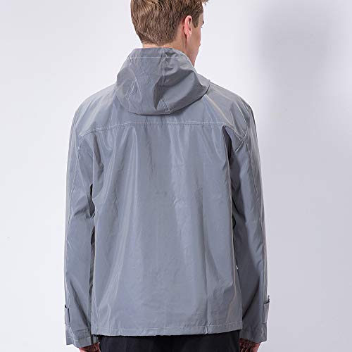 LZLRUN Mens Fully Reflective Jacket Outdoor Windbreaker Running Cycling Coat4
