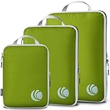 Cipway Compression Packing Cubes, Ultralight Luggage Organizer Bags, Travel Essentials for Carry on Suitcase (3 Piece,Green)