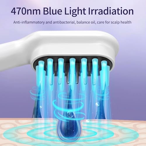 Pente Elétrico para Crescimento Capilar, Terapia Anti-Queda de Cabelo, Infravermelho, LED Vermelho,