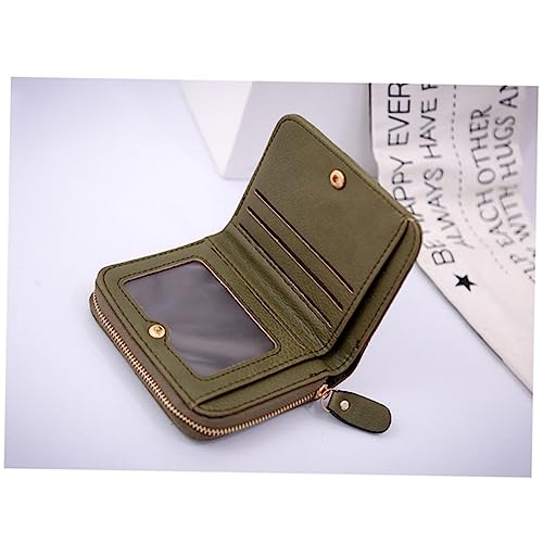 Green Mini Wallet for Women Zipper Closure Coin Purse for Girls Small Change Purse for Women4