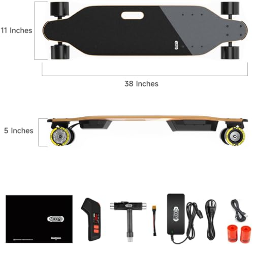 MEEPO Campus V3 Series/Envy Electric Skateboard with Remote, Top Speed Up to 29 Mph, 4 Speed Smooth Braking, Easy Carry Handle Design, Suitable for Adults & Teens - Image 6