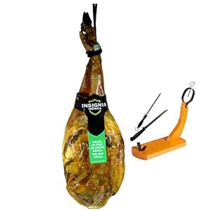 5 Kg. Spaanse Pata Negra Iberische Ham 100% natuurlijk (schouder) -HAMHOUDER + SLIJPER + MES Iberische scharrelvarkens…