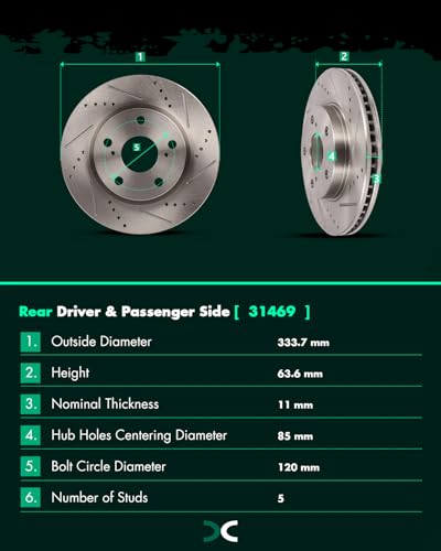 Image of SCITOO Brake Kits 31440;31443;D1210;D1212 Front Rear Brake Rotors Brake Pad | Fit For Lexus For HS250h 2010-2012,For Toyota For RAV4 2006-2018