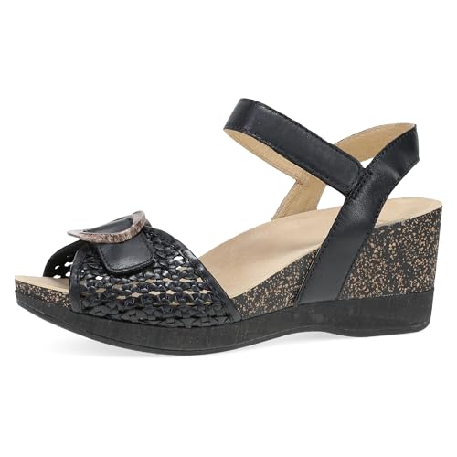 Image of Dansko Stella Multi-Strap Wedge Sandal for Women - Cork /EVA Wedge with Arch Support -Fully Adjustable Straps-Lightweight Rubber Outsole