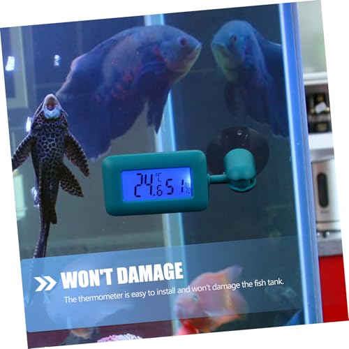 HYTROVE 爬虫類用デジタル温湿計 吸盤付き 転式温測定器 大画面表示 お手入れ簡単 タンク用 ?ащ