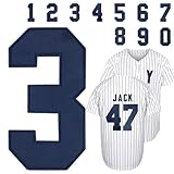 Baseball Jersey with Iron On Numbers & Letters Patch Set,Multi Size Baseball Jersey DIY Set, Iron On Letters for Clothing,DIY Jersey for Fans (Only No.2)