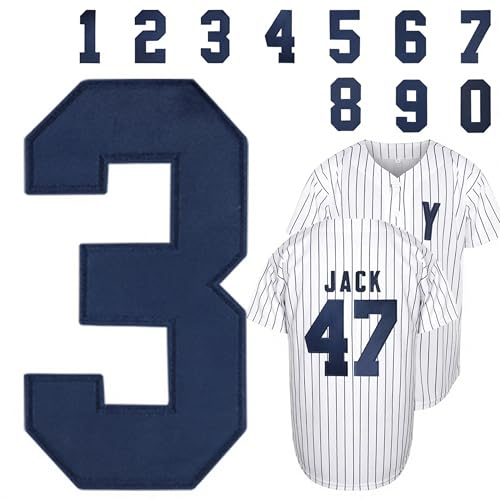 Image of Jersey with Geat Transfer Embroidery Numbers & Letters Set