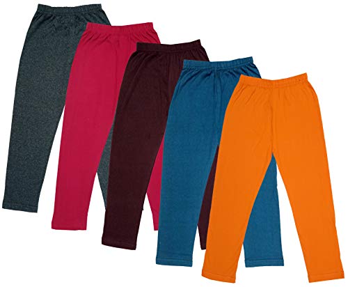 Image of indi weaves Girls Super Soft Cotton Solid Capri Pants Pack of 2