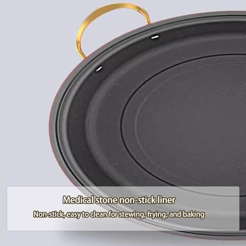 Pentola a vapore per pesce in acciaio inox, versatile per cuocere a vapore frutti di mare e arrostire tacchino, pentola ovale resistente con griglia, ideale per cucinare in casa (rosso)