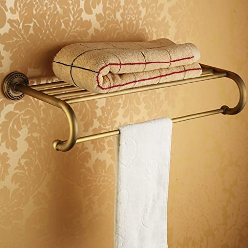 Porte-serviettes rétro en cuivre antique avec fixation murale robuste - 2