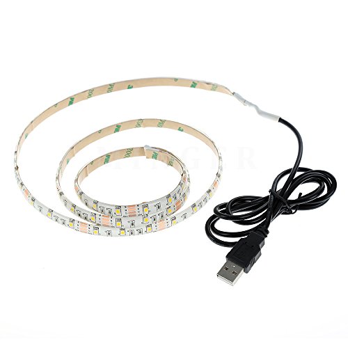 Minger tira LED USB 2.0/TV retroiluminación LED Barra de luz (Kit, blanco cálido, 3528SMD 100cm Warmweiß