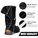 LeaSeek Leather Welding Spats - Flame and Abrasion Resistant Welding Boot Covers - Full Coverage Shoes Protectors -Adjustable Welding Gaiters