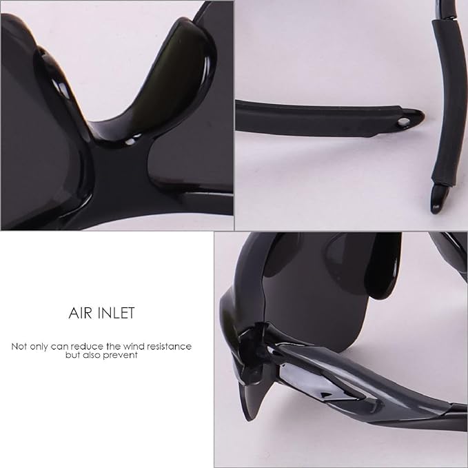 Image of Black Jones Sports Sunglasses for men and women Cycling Mountain Travelling Cricket Trekking Baseball Fishing Cycling Running Golf Motorcycle Tac Glasses UV400