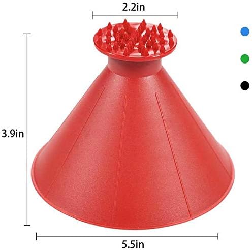 Gawell Round Windshield Ice Scraper, Magic Cone-Shaped Car Windshield Ice Scraper Funnel Car Snow Removal Shovel Tool as Gift for Christmas 4Pack