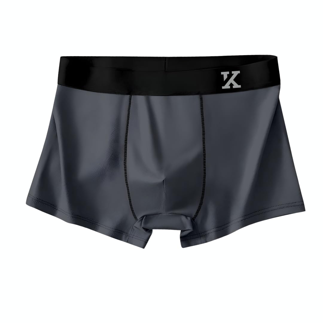 kinu Men’s Premium Plain Boxer Briefs Soft Stretchable Breathable Sweat Absorbent Comfortable Quick-Dry Underwear - Combo of 1-picture-34