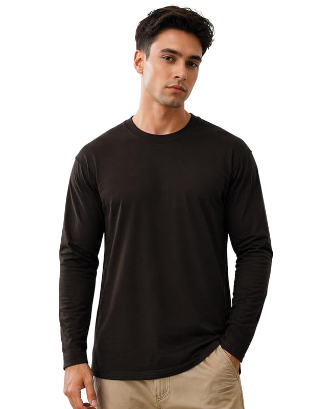 Image of Sleepynuts Regular fit Cotton Full Sleeve Plain T-Shirt for Men (Pack of 1,2,3 Size Small to 3XL)