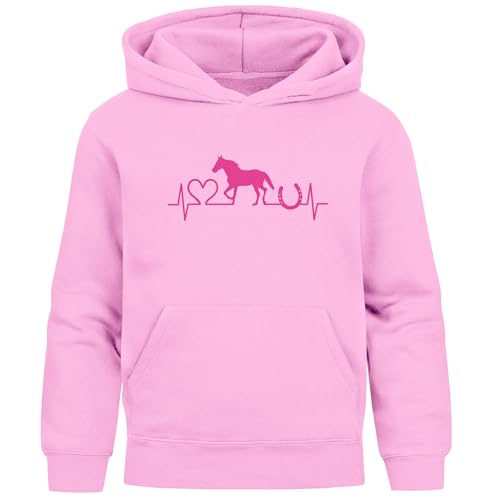 Sweat à capuche pour fille avec prénom et motif cheval brodé