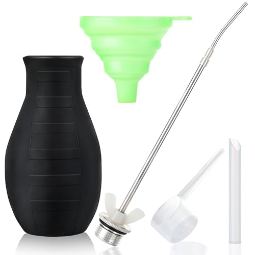 YJOO Powder Duster with Long Metal Tube – Bulb Applicator