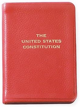 Graphic Image United States Constitution Pocket Edition, Declaration of Independence and Bill of Rights included, Genuine Leather Cover, Made in USA, 2-3/4” X 3-3/4”