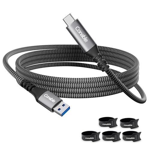 USB 3.1 A to USB C Cable 10FT, 10Gbps Data Transfer and 60W 3A Fast Charging Cable, Nylon Braided, Compatible with iPhone 16/15 Series, iPad, Android Auto, S24, Google Pixel, LG and More, with 5 Ties