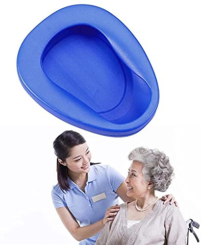 Firm Thick Stable Large Bedpan, Bedpan for Bariatric Adults, No Spill or Splash Design, Smooth Bed Pan for Bedridden Patients, Elderly Men and Women