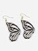 Butterfly Wing Wooden Earrings - Sustainable Walnut Wood Hook Dangle Earrings - Drop Style Boho Earrings - Butterflies - Handmade Jewelry