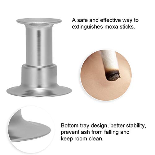 Image of Stainless Steel Moxa Stick Extinguisher, Multi-specification Optional Moxibustion Roll Extinguisher With Ash Collector Tray Dish Stable Base (2cm)