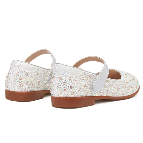 Toddler Girls Dress Shoes Rhinestone Ballerina Girl Flats Mary Jane Wedding Party Flora Shoes4