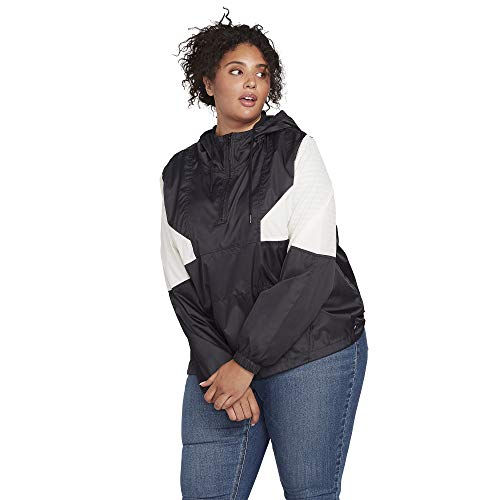 Volcom Women's Wind Stoned Jacket Plus Size Black White