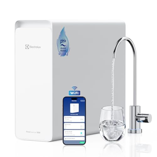 Image of Electrolux WiFi 1000GPD Alkaline Mineral pH+ Reverse Osmosis Water Filter, 3:1 Pure to Drain Under Sink RO System, 10-Stage RO Water Filtration System, Real-time Monitoring