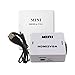 Mini HDMI to VGA Converter with Audio HDMI2VGA 1080P Adapter Connector for PC Laptop to HDTV Projector