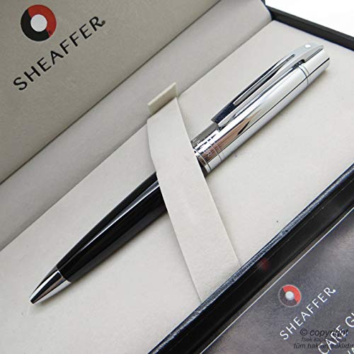 Sheaffer 300 Glossy Black Ballpoint Pen With Bright Chrome Cap And Chrome-Plated Trim #TOP2