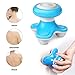 generic Mini Triangle Electric Massager Electric Handled Wave Vibration Massager Full Body (English Blue)