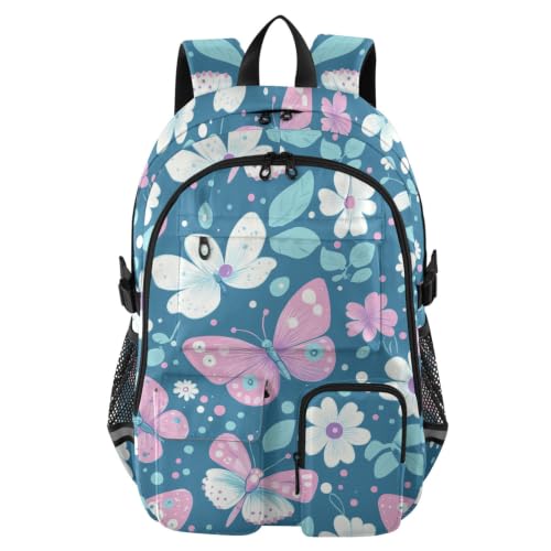 Mochila de viaje para laptop y universidad cómoda con diseño floral para oficina
