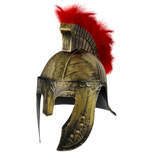 Servllcell Medieval Roman Knight Helmet Plastic Greek Spartan Gladiator Helmet Medieval Costume Accessories Halloween Hat