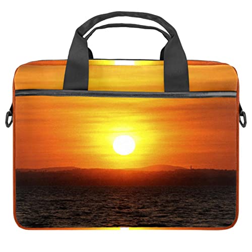Sac ordinateur portable housse sacoche bandoulière PC 13.3 14.5 pouces Sunset Beach 28x36.8cm