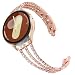 KADES Galaxy Watch 42mm Band, Galaxy Watch Active Band, 20mm Bling Jewelry Bracelet with Quick Release Pin Compatible for Garmin VivoActive 3, Ticwatch E, Amazfit Bip Smart Watch (Bling-Rose Gold)